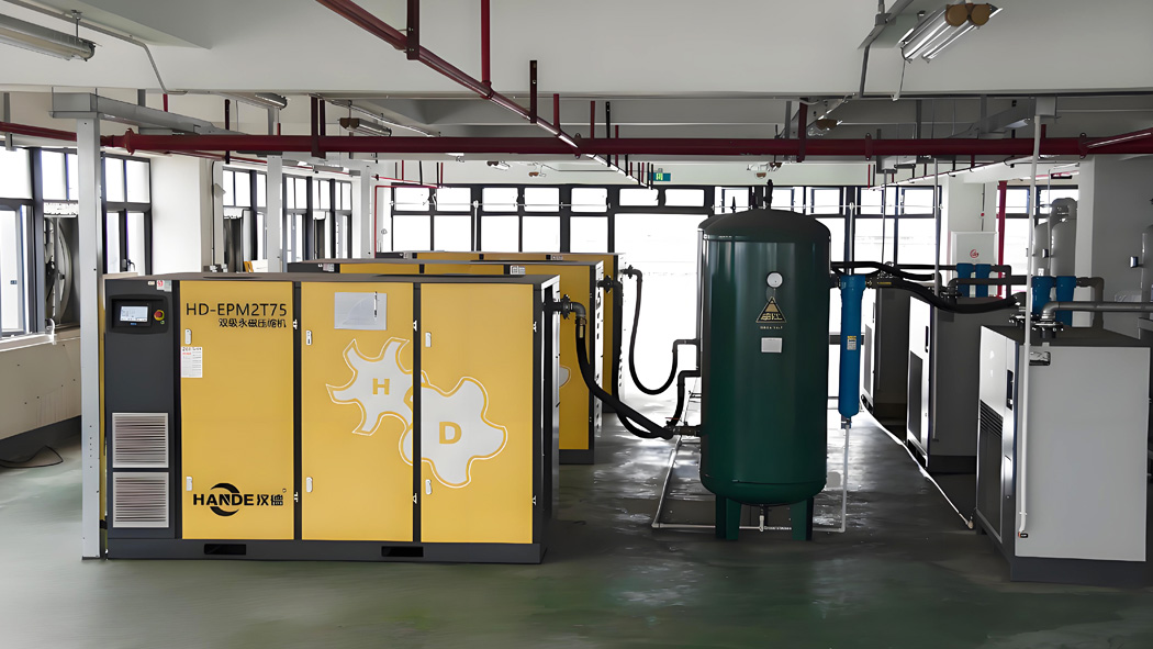 国内电器生产厂家空压站使用汉德一级能效空压机