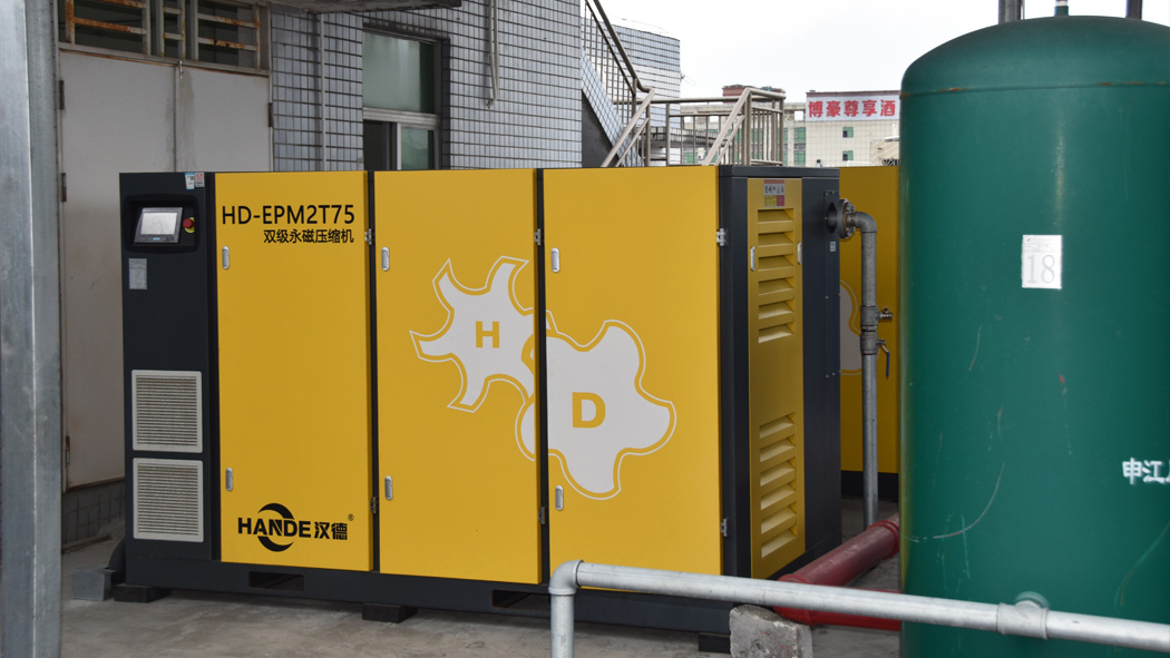 东莞某电子厂升级改造使用汉德空压机